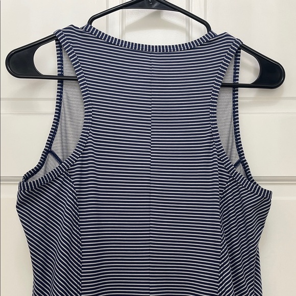 Title Nine Blue and Gray Striped Performance Mini Dress - Size Medium - Picture 10 of 12